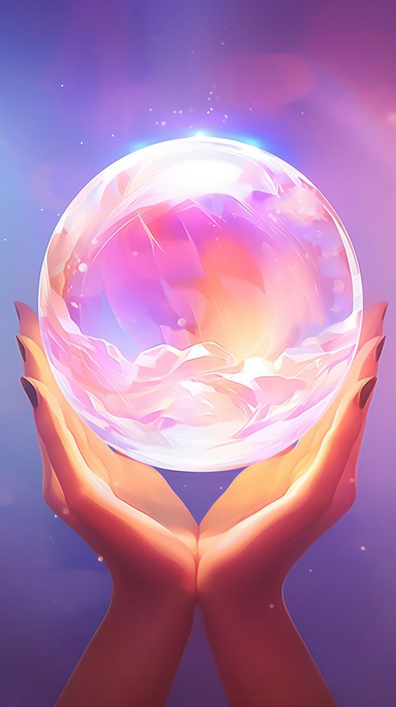 Crystal ball sphere adult art.