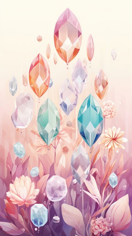 Gemstones crystal art backgrounds.