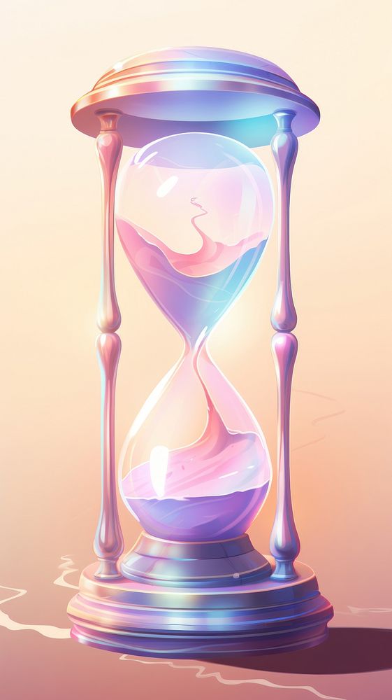 Hourglass deadline circle purple.