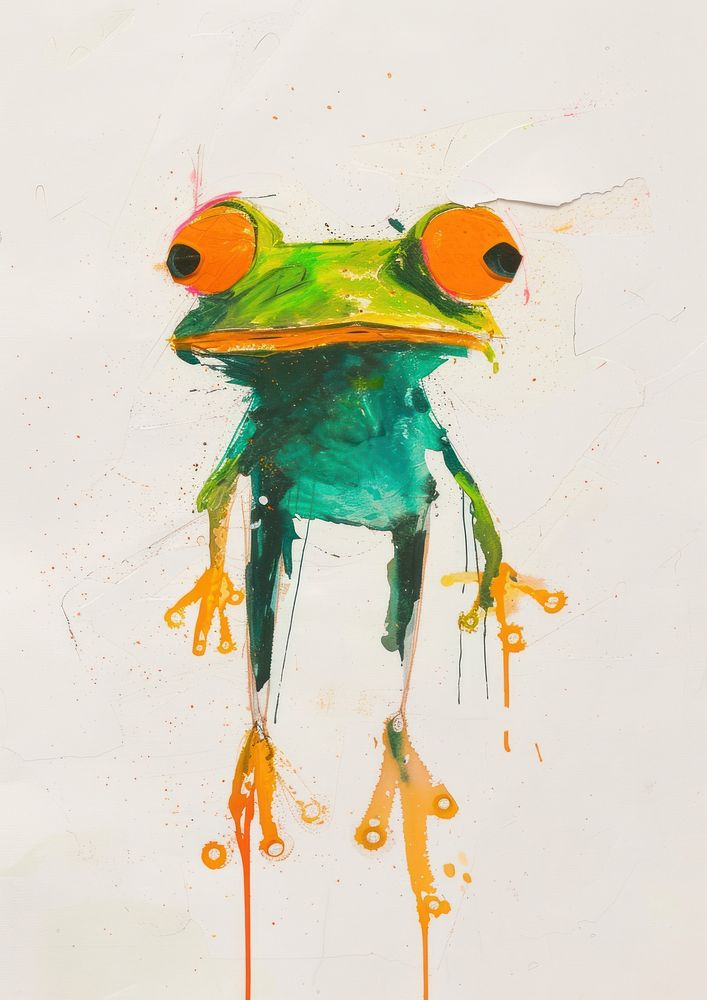 Frog are camping animal frog art.