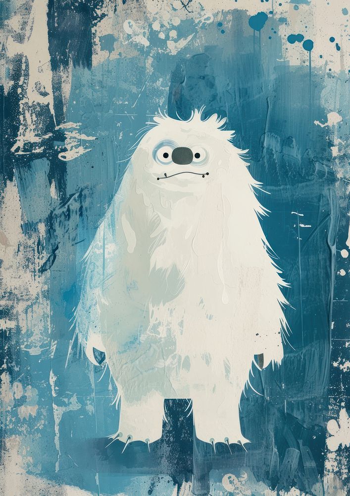 Yeti art painting representation.