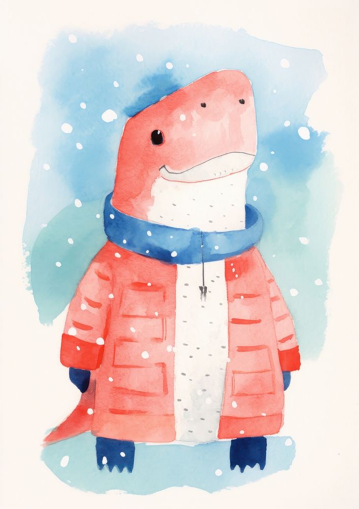 Winter snowman coat art.