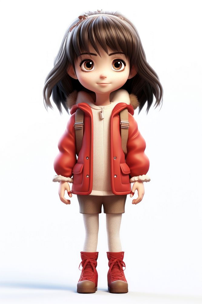 Chinese girl cartoon doll toy. AI generated Image by rawpixel.