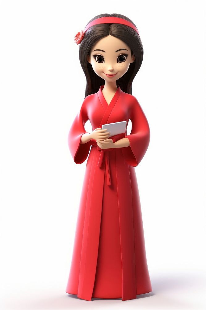 Japanese woman figurine cartoon adult. AI generated Image by rawpixel.