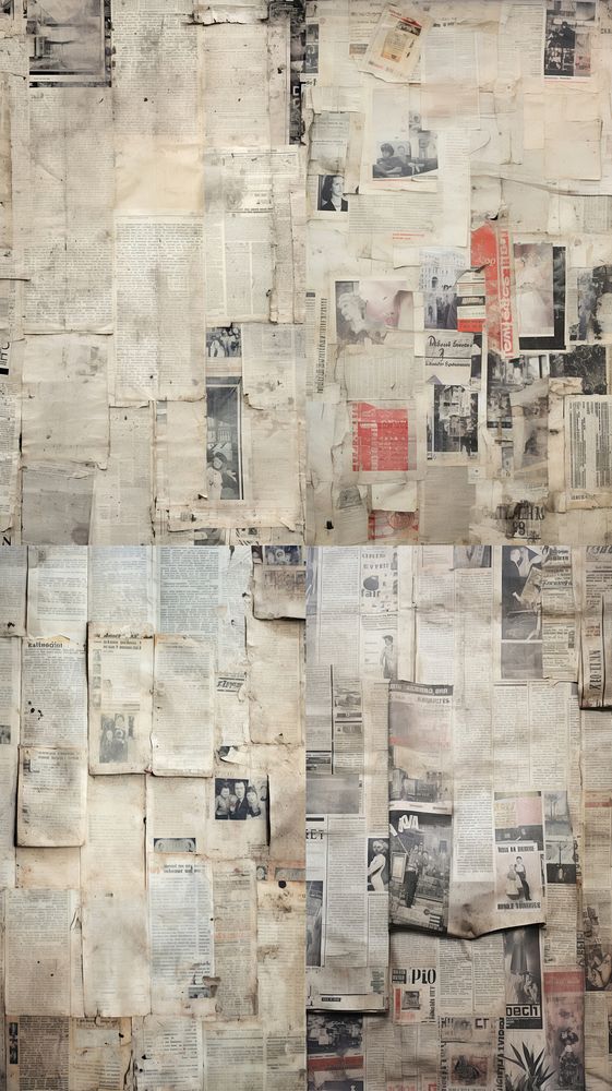 Wallpaper ephemera pale buliding Antique collage architecture newspaper.