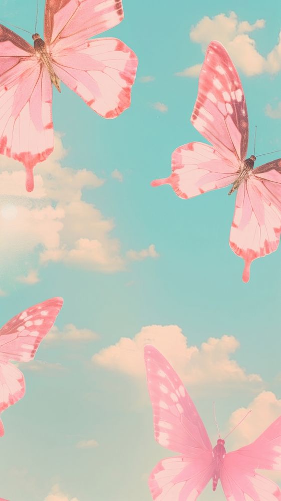 Butterfly outdoors nature flower. AI generated Image by rawpixel.