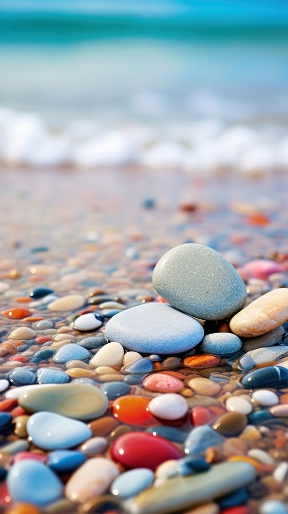 Pebble on the beach pebble pill tranquility.