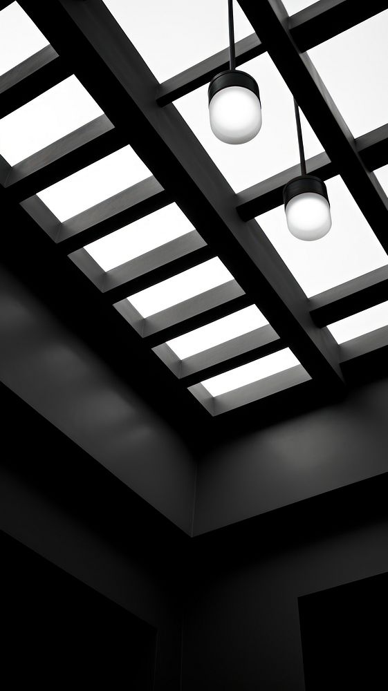 Photography of ceiling light architecture skylight building.