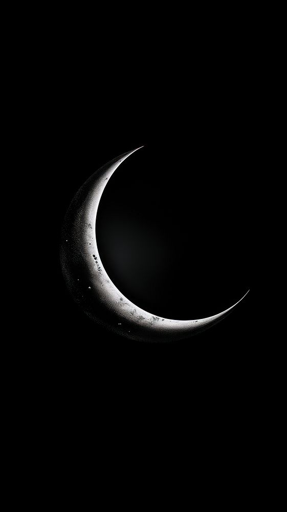 Photography of crescent moon astronomy outdoors nature.