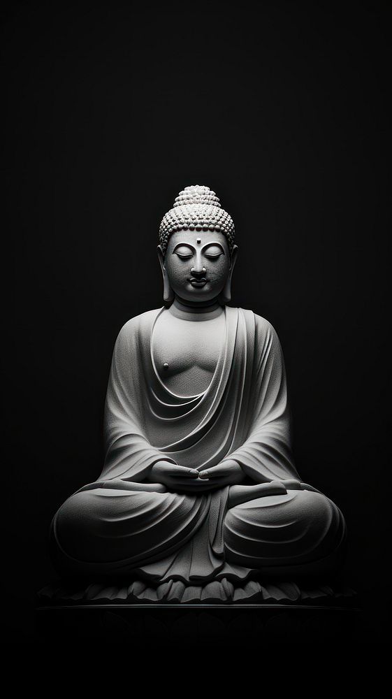 Photography of Buddhist statue black representation spirituality.