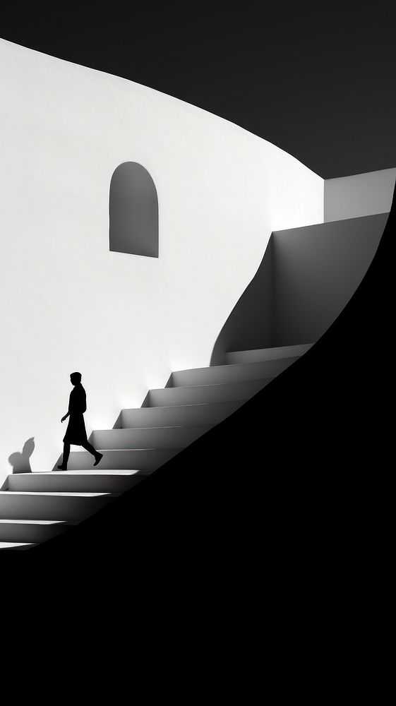 Photography of greek architecture silhouette staircase.