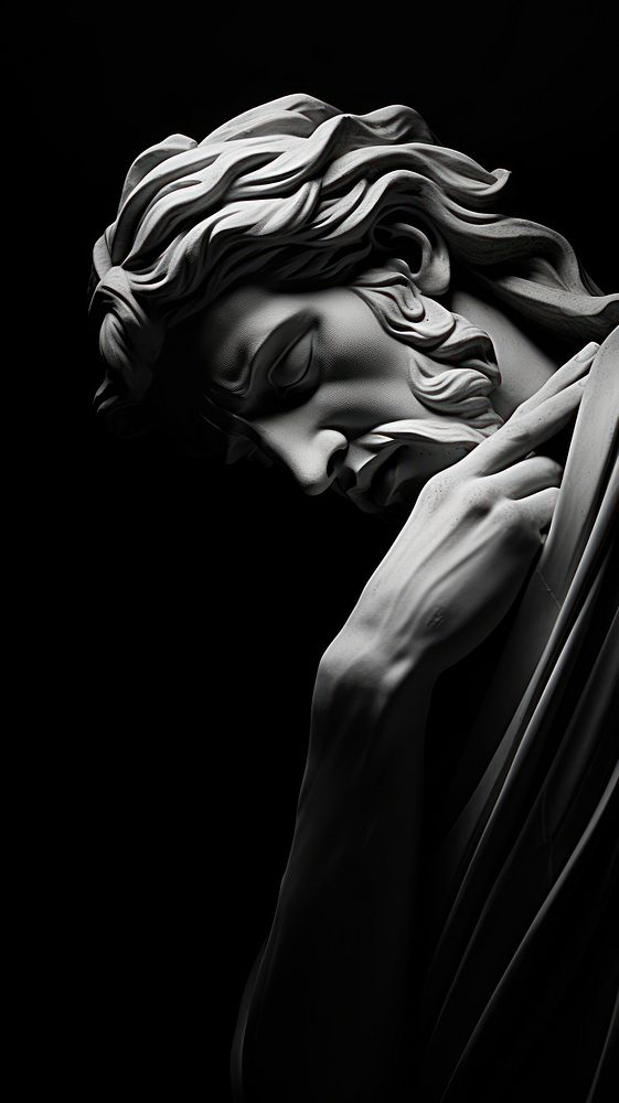 Photography of greek sculpture photography black white.