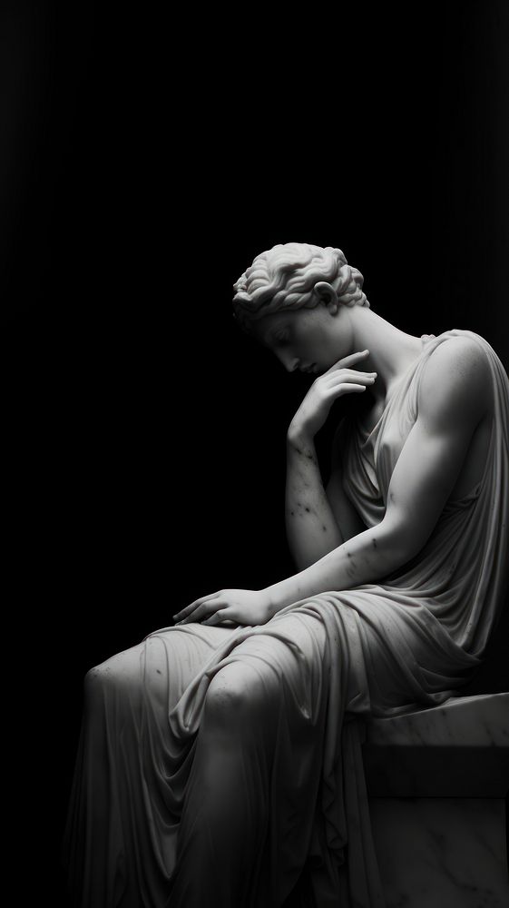 Photography of greek sculpture photography black white.