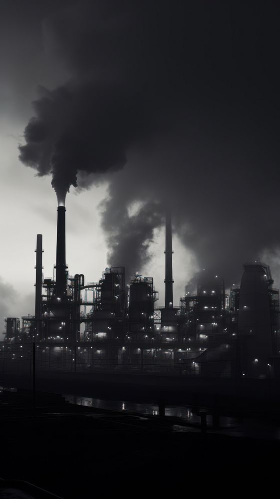 Pollution architecture industry refinery.