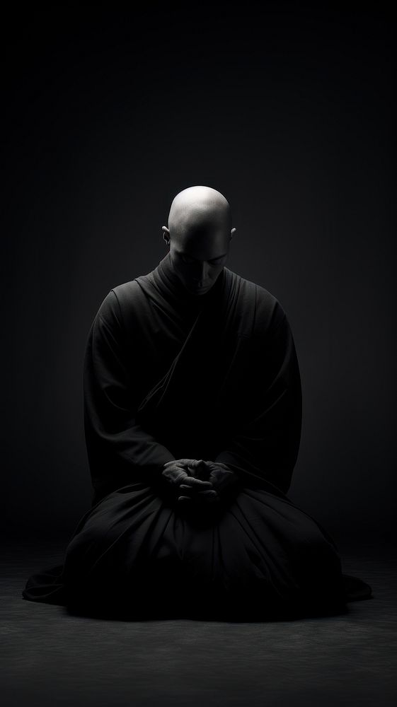 Photography of monk black white adult.