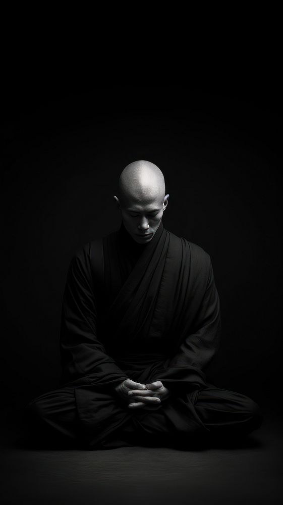 Photography of monk photography portrait black.