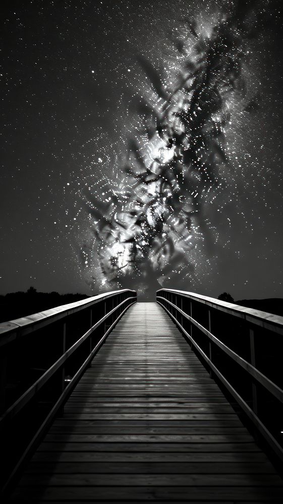 Photography of milkyway outdoors railing nature.