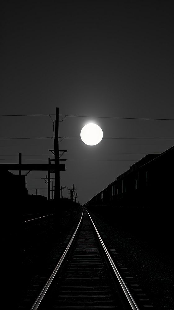 Photography of solar eclipse outdoors railway vehicle.