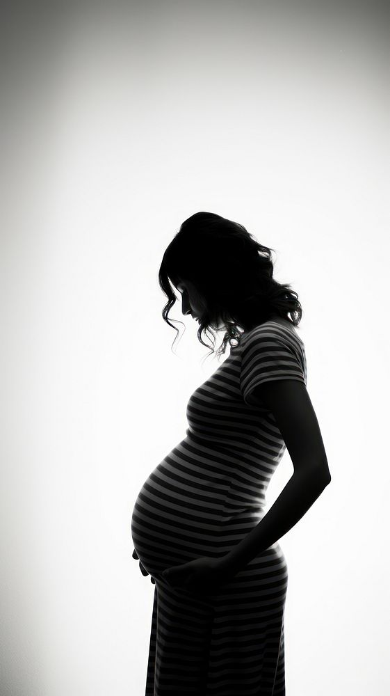 Photography of pregnant woman photography silhouette portrait.