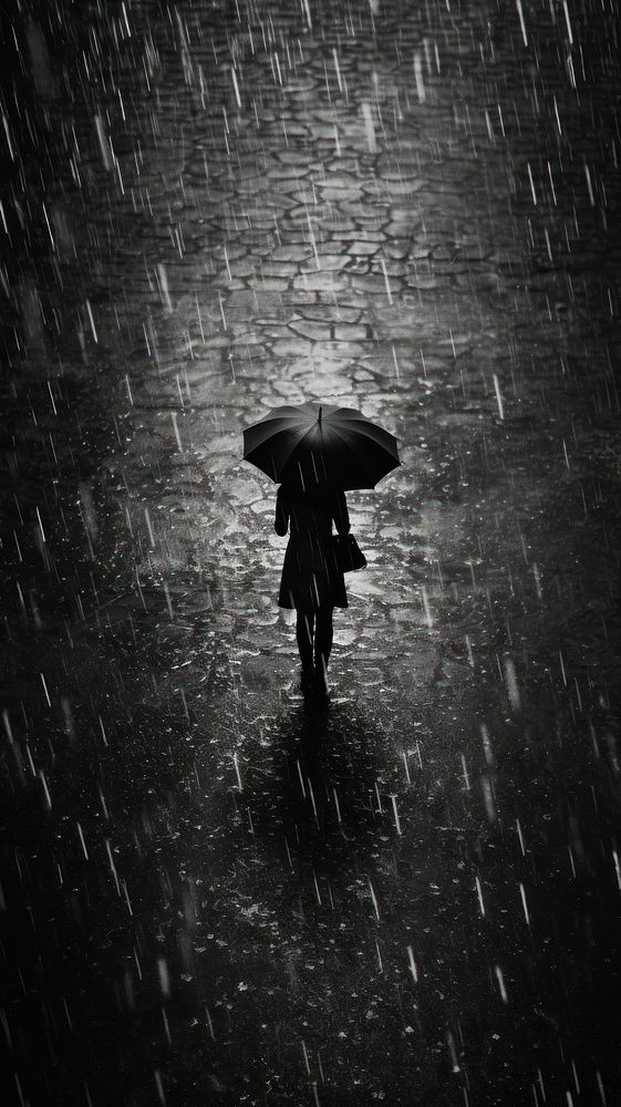 Photography of rain motion black adult.