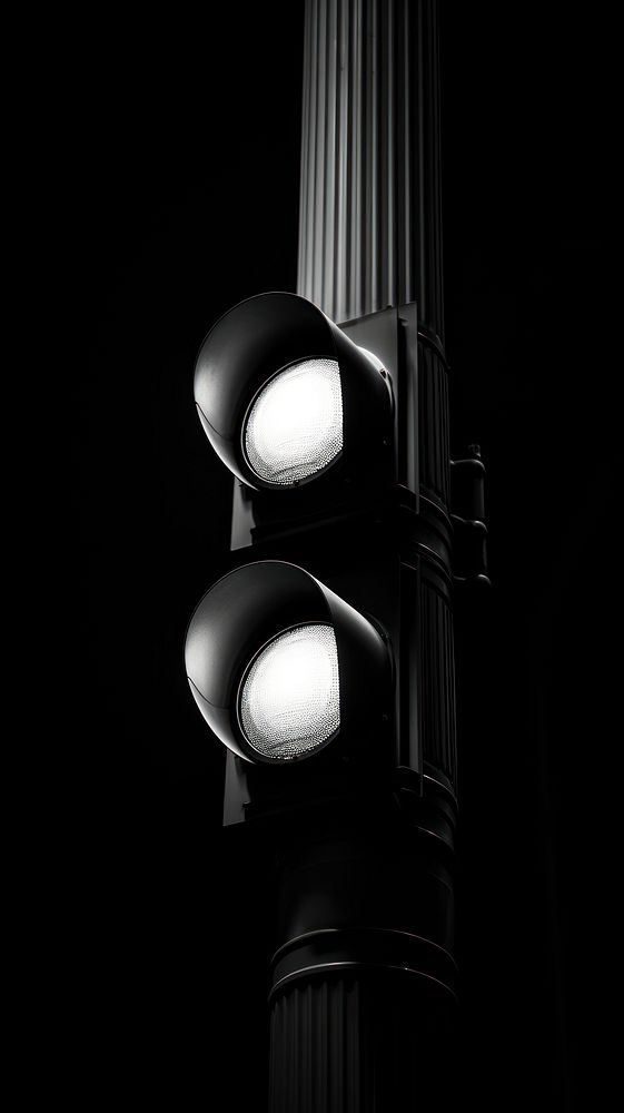 Photography of traffic light lighting black white.
