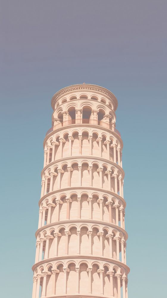 Tower of pisa architecture building landmark. AI generated Image by rawpixel.