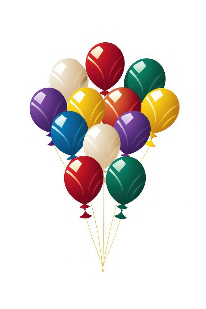 Mardi gras balloons shape white background celebration.