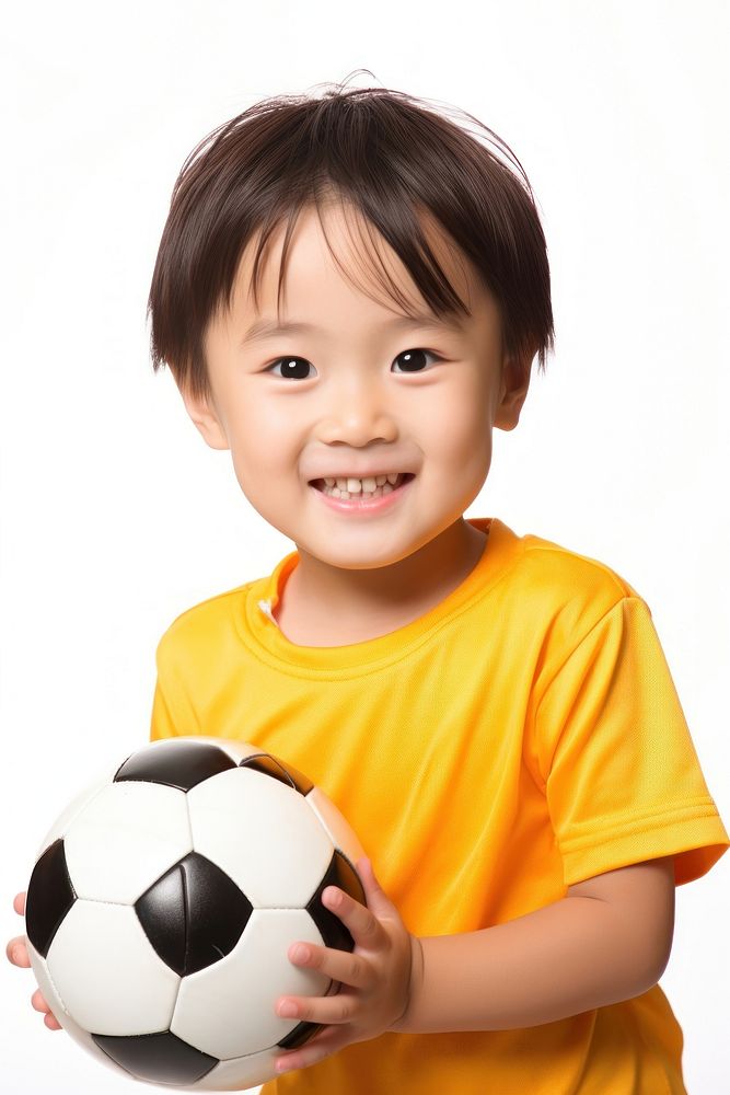 Japanese kid Football player football portrait sports.