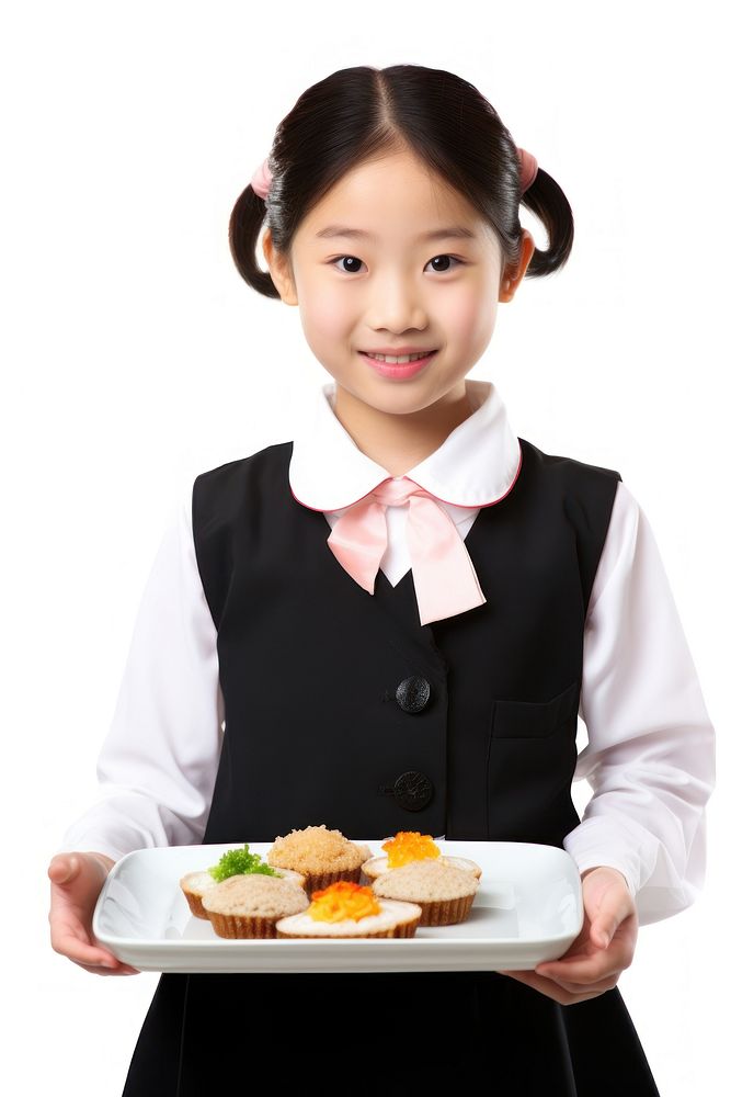 Japanese kid Waitress accessories restaurant freshness.