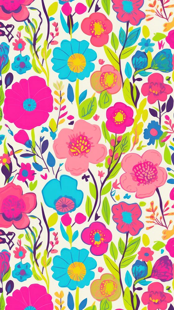 Meadow wallpaper pattern flower. AI generated Image by rawpixel.