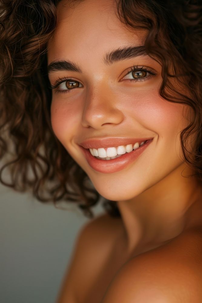 Latina Brazilian girl smile skin smiling.