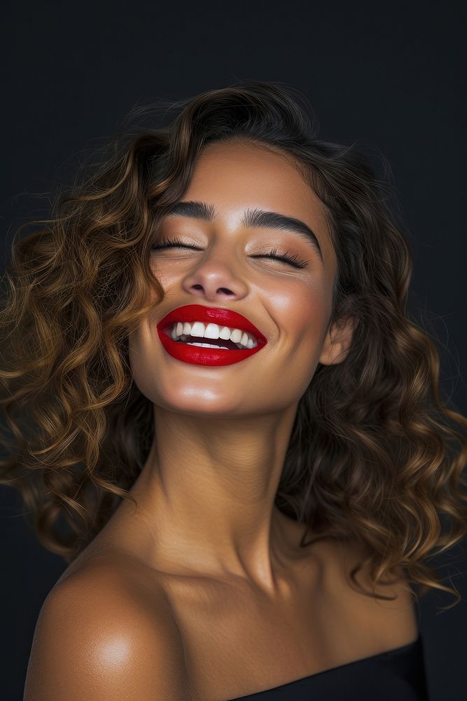 The latina brazilian woman smile portrait laughing.
