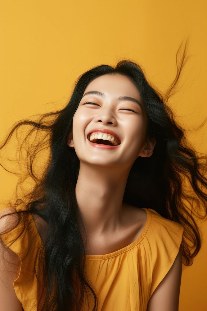 Korean woman smiling laughing smile adult.