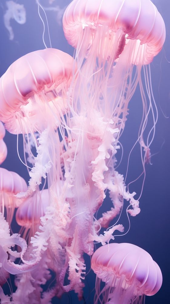 Jellyfishes in a sea animal invertebrate translucent.
