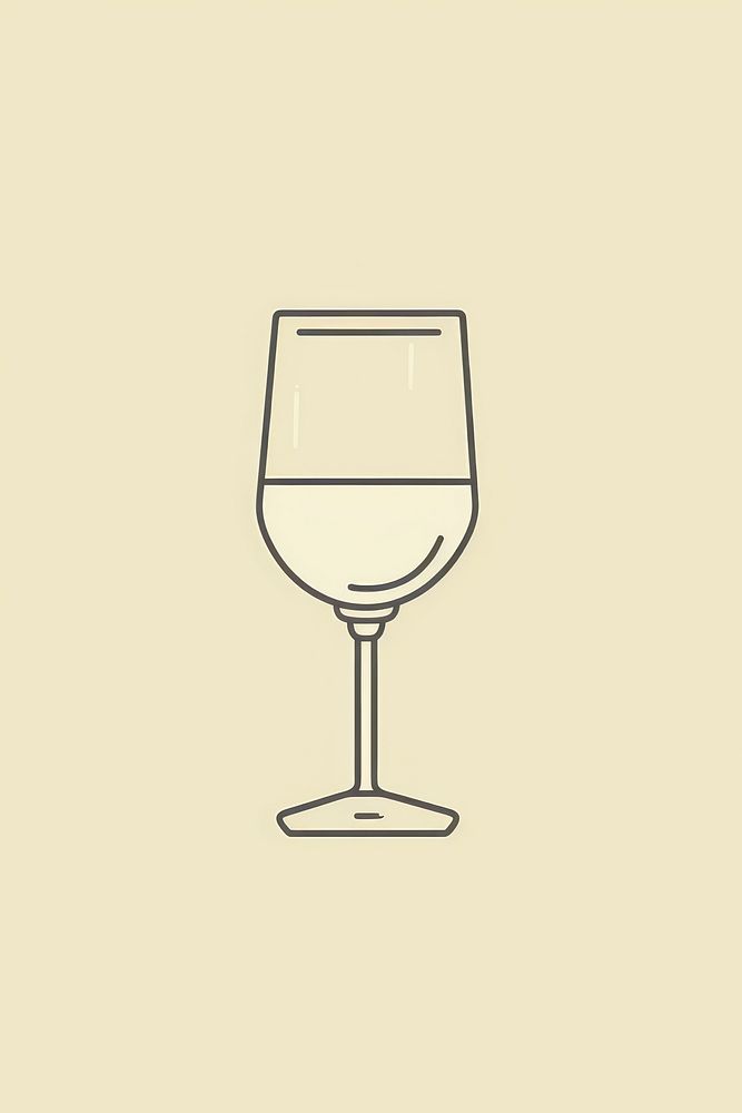 Wine glass drink line transparent.