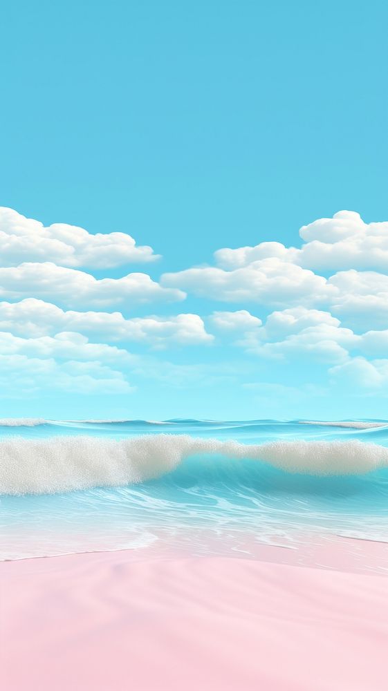 Dreamy pastel ocean outdoors horizon nature.