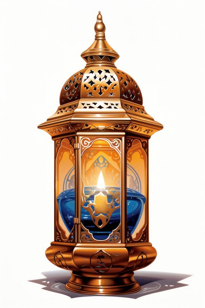 A Islamic Luxury Lantern lantern lamp white background.