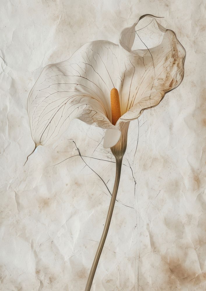 Real Pressed a Calla Lily flower petal plant.