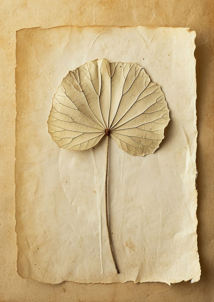 Real Pressed a Lotus Leaf paper leaf flower.