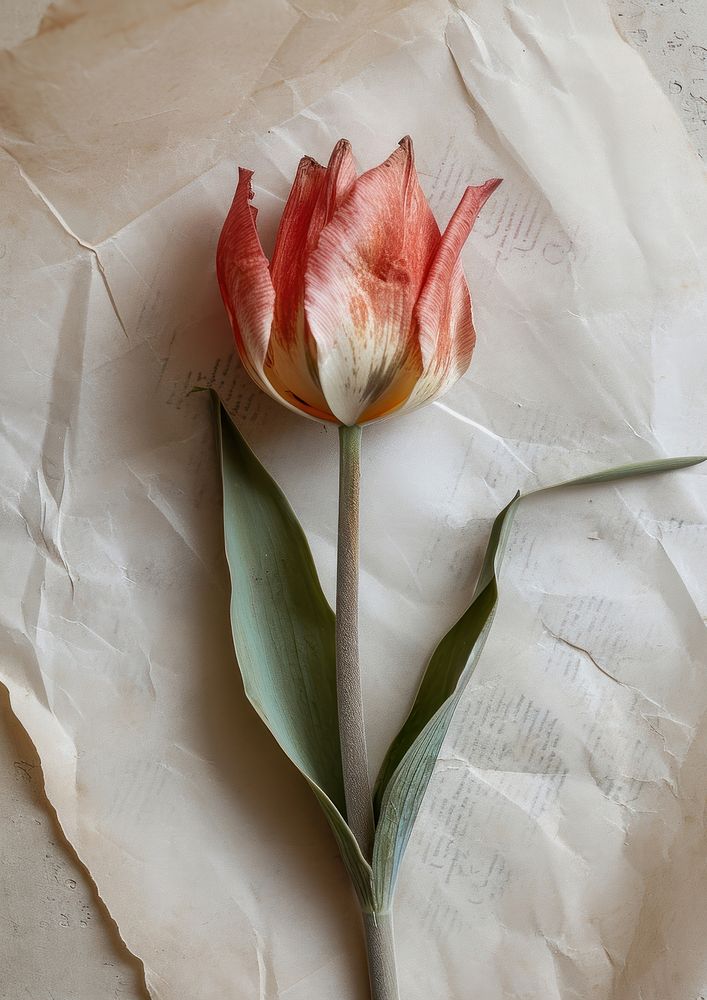 Real Pressed a Tulip flower tulip petal.