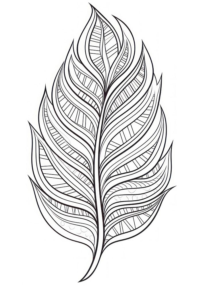 Leaf sketch drawing doodle. AI generated Image by rawpixel.