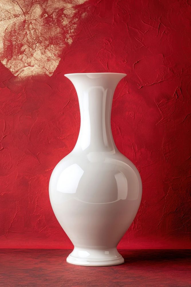 Chinese vase  porcelain pottery white.