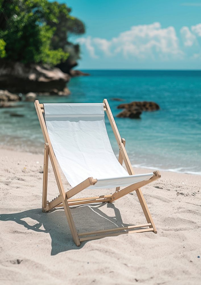 Beach chair  furniture summer tranquility.
