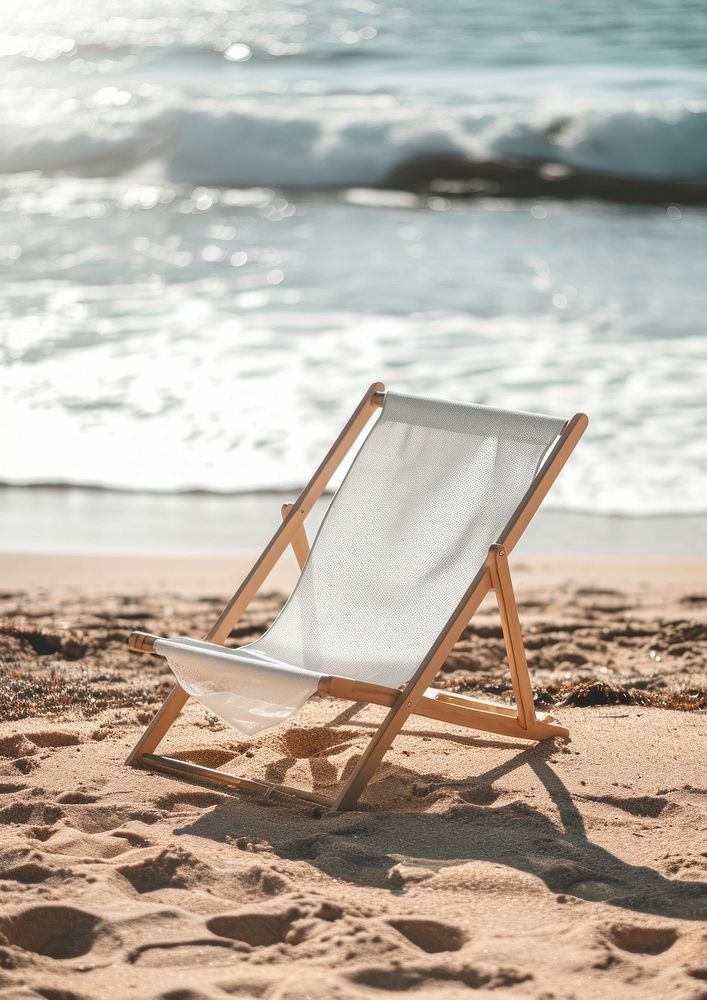 Beach chair  furniture outdoors summer.