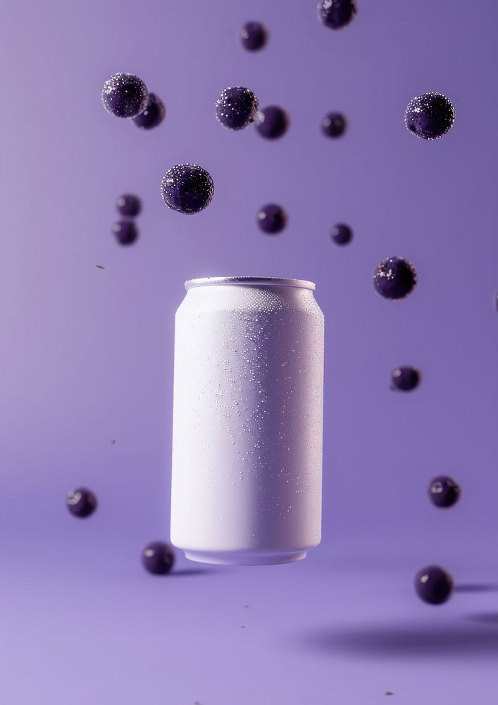 Beer can  purple refreshment blueberry.