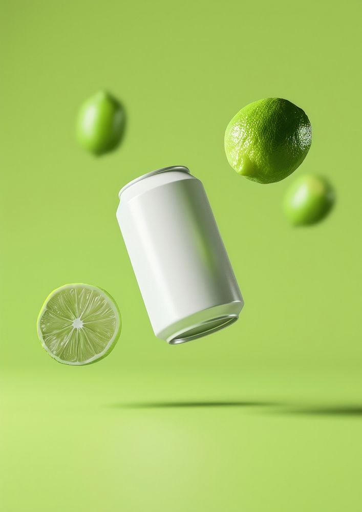 Beer can  lime fruit green.