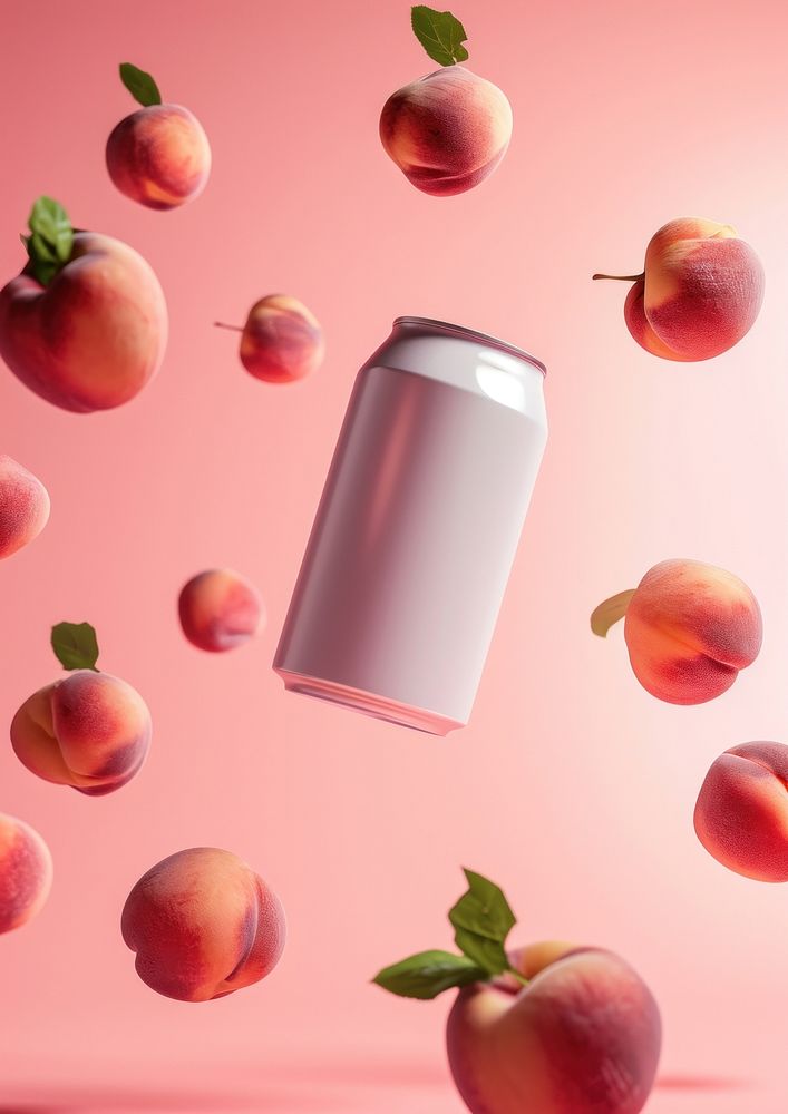Beer can  fruit peach bottle.
