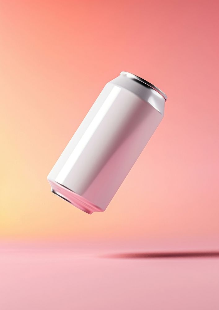Beer can packaging  pink pink background technology.