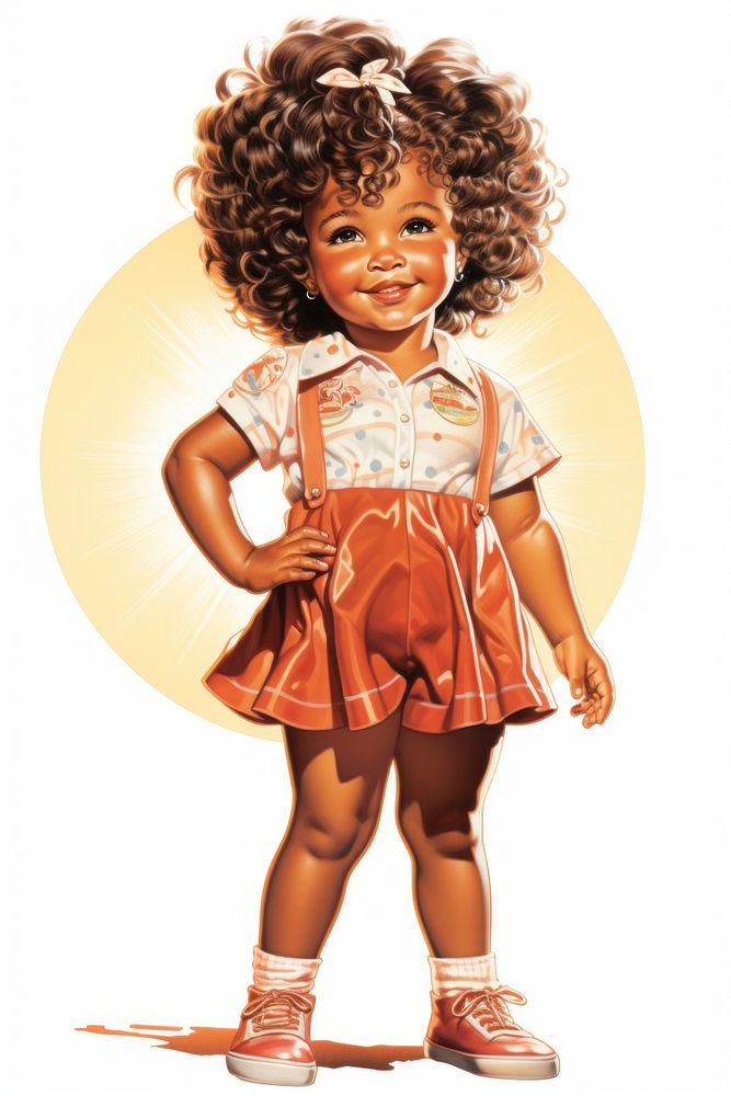 Standing child doll girl. AI generated Image by rawpixel.