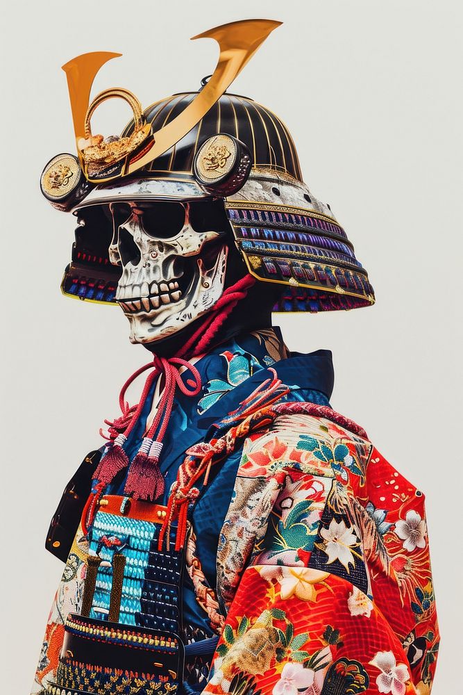 Skull samurai representation creativity.
